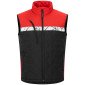 NOIR/ROUGE - Gilet de travail professionnel sans manches homme transport artisan manutention chantier