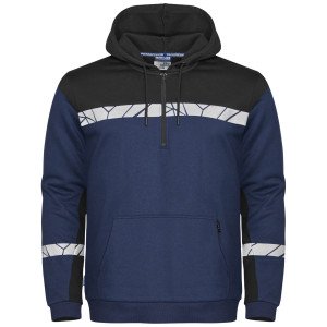 MARINE/NOIR - Sweat professionnel de travail homme manutention artisan transport chantier