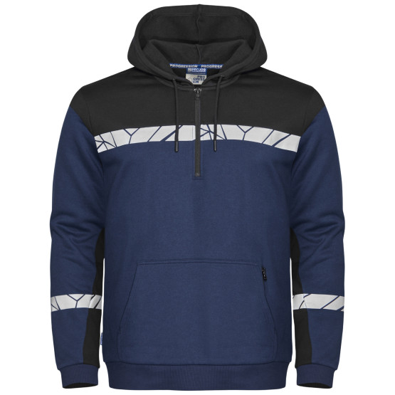 MARINE/NOIR - Sweat professionnel de travail homme manutention chantier transport artisan