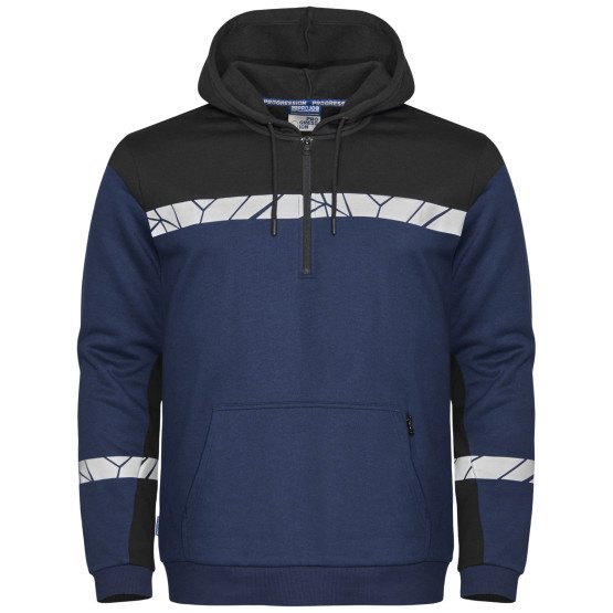 MARINE/NOIR - Sweat professionnel de travail homme transport chantier logistique artisan