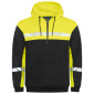 NOIR/FLUO - Sweat professionnel de travail homme manutention chantier transport artisan