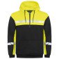 NOIR/FLUO - Sweat professionnel de travail homme transport chantier logistique artisan