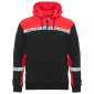 NOIR/ROUGE - Sweat professionnel de travail homme manutention chantier transport artisan