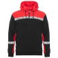 NOIR/ROUGE - Sweat professionnel de travail homme transport chantier logistique artisan