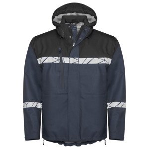 MARINE/NOIR - Softshell professionnelle de travail homme chantier logistique artisan manutention