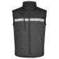 GRIS/NOIR - Gilet de travail professionnel sans manches homme transport artisan manutention chantier