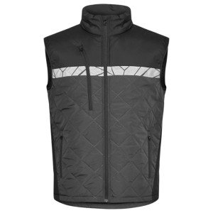 MARINE/NOIR - Gilet de travail professionnel sans manches homme logistique chantier manutention artisan