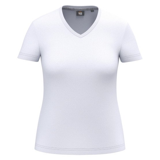 BLANC - Tee-shirt professionnel de travail à manches courtes femme auxiliaire de vie infirmier aide a domicile médical