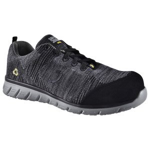 NOIR - Chaussure de sécurité S1PS professionnelle de travail noire EN ISO 20345 S1PS mixte manutention artisan logistique chant