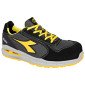 NOIR/GRIS - Chaussure de sécurité S1PS professionnelle de travail noire en cuir EN ISO 20345 S1PS mixte - PROMO transport chanti