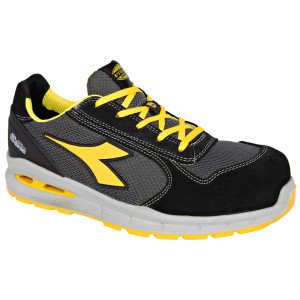 NOIR/GRIS - Chaussure de sécurité S1PS professionnelle de travail noire en cuir EN ISO 20345 S1PS mixte - PROMO chantier logisti