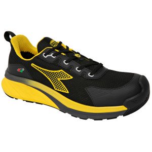 NOIR/JAUNE - Chaussure de sécurité S3S professionnelle de travail noire EN ISO 20345 S3S mixte manutention chantier transport a