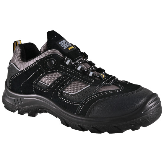 NOIR - Chaussure de sécurité S3S professionnelle de travail noire en cuir EN ISO 20345 S3S mixte manutention chantier transport 