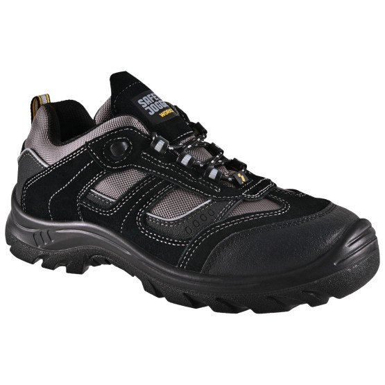 NOIR - Chaussure de sécurité S3S professionnelle de travail noire en cuir EN ISO 20345 S3S mixte transport artisan logistique ch