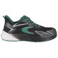NOIR/VERT - Chaussure de sécurité S3S professionnelle de travail noire en cuir EN ISO 20345 S3S mixte artisan manutention chanti
