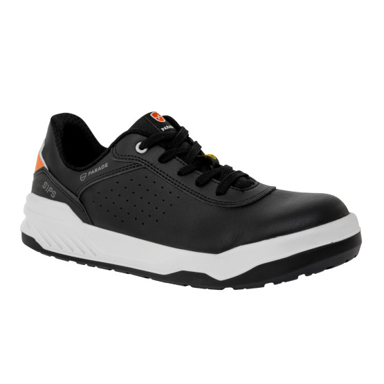 NOIR - Chaussure de sécurité S1PS professionnelle de travail noire EN ISO 20345 S1PS mixte hôtel restaurant cuisine serveur