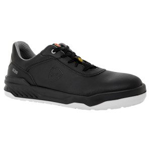 NOIR - Chaussure de sécurité S3S professionnelle de travail noire en cuir EN ISO 20345 S3S mixte serveur restaurant hôtel restau