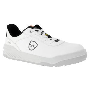 BLANC - Chaussure de sécurité S3S professionnelle de travail blanche noire EN ISO 20345 S3S mixte restaurant restauration cuisi
