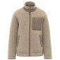 BEIGE - Veste polaire professionnelle de travail à manches longues mixte médical aide a domicile infirmier auxiliaire de vie