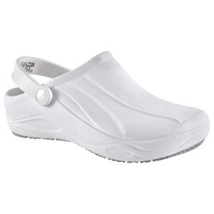 BLANC - Sabot professionnel de travail blanc noir EN ISO 20347 mixte médical auxiliaire de vie infirmier aide a domicile