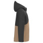 BEIGE/NOIR - Parka professionnel de travail mixte logistique artisan manutention chantier