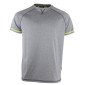 GRIS - Tee-shirt professionnel de travail à manches courtes raglan homme transport artisan manutention chantier
