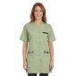 SAUGE/WAX - Blouse professionnelle de travail blanche à manches courtes auxiliaire de vie médical aide a domicile infirmier