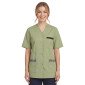 SAUGE/WAX - Tunique professionnelle de travail blanche à manches courtes femme aide a domicile médical auxiliaire de vie infirm