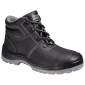 NOIR - Chaussure haute de sécurité S3 professionnelle de travail noire en cuir EN ISO 20345 S3 mixte artisan entretien chantier 