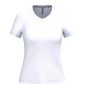 BLANC - Tee-shirt professionnel de travail à manches courtes femme aide a domicile infirmier auxiliaire de vie médical