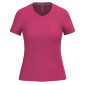 FUCHSIA - Tee-shirt professionnel de travail à manches courtes femme aide a domicile infirmier auxiliaire de vie médical