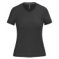 NOIR - Tee-shirt professionnel de travail à manches courtes femme aide a domicile infirmier auxiliaire de vie médical