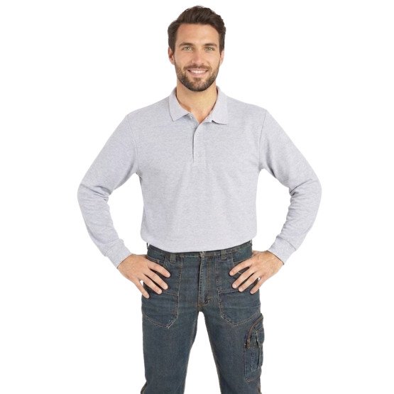 GRIS - Polo professionnel de travail homme auxiliaire de vie infirmier aide a domicile médical