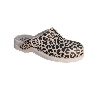 LEOPARD - Sabot de sécurité professionnel de travail en cuir EN ISO 20345 SB femme - PROMO cuisine entretien serveur menage