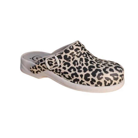 LEOPARD - Sabot de sécurité professionnel de travail en cuir EN ISO 20345 SB femme - PROMO cuisine menage hôtel entretien
