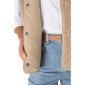 BEIGE - Gilet polaire professionnel de travail sans manches femme médical auxiliaire de vie infirmier aide a domicile