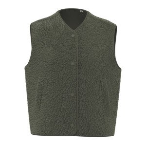 BEIGE - Gilet polaire professionnel de travail sans manches femme aide a domicile médical auxiliaire de vie infirmier