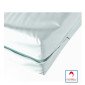 BLANC - Housse de matelas bébé imperméable 60x120 professionnelle hébergement foyer blanche Maille polyester enduite en polyurét