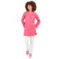 FUCHSIA/FLEURS - Blouse professionnelle de travail blanche à manches transformables femme entretien école menage foyer