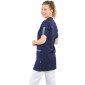 MARINE/AFRIKA - Blouse professionnelle de travail blanche à manches transformables femme menage école entretien internat
