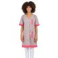 ZINC/FUCHSIA - Blouse professionnelle de travail à manches courtes femme - PROMO école menage crèche entretien