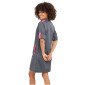 ARDOISE/FUCHSIA - Blouse professionnelle de travail à manches transformables femme foyer menage école entretien