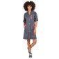 ARDOISE/FUCHSIA - Blouse professionnelle de travail à manches transformables femme foyer menage école entretien
