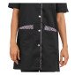 NOIR/SAVANE - Blouse professionnelle de travail blanche à manches courtes femme auxiliaire de vie entretien aide a domicile men