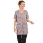 ZINC/SAVANE - Blouse professionnelle de travail blanche à manches courtes femme auxiliaire de vie entretien aide a domicile men