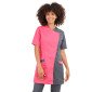 FUCHSIA/ARDOISE - Blouse professionnelle de travail à manches courtes femme auxiliaire de vie médical aide a domicile infirmier