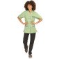 SAUGE/WAX - Tunique professionnelle de travail blanche à manches courtes femme auxiliaire de vie infirmier aide a domicile médi