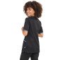 NOIR/BLEU - Tunique professionnelle de travail blanche à manches courtes femme aide a domicile infirmier auxiliaire de vie médi