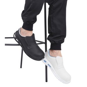 BLANC - Chaussure de cuisine de sécurité S2 professionnelle de travail blanche EN ISO 20345 S2 mixte serveur restaurant cuisine