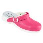 FUCHSIA - Sabot de sécurité professionnel de travail en cuir EN ISO 20345 SB femme hôtel menage restauration entretien